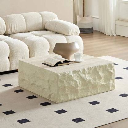 Luxury Oval Faux Marble Coffee Table
