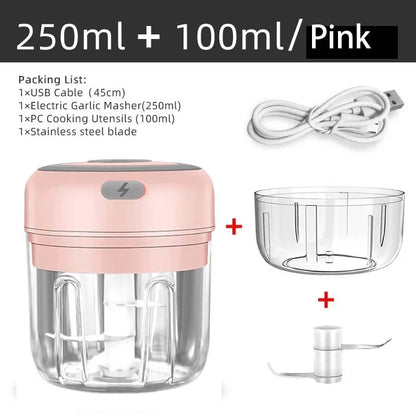 Mini Wireless USB Electric Garlic Vegetable Chopper