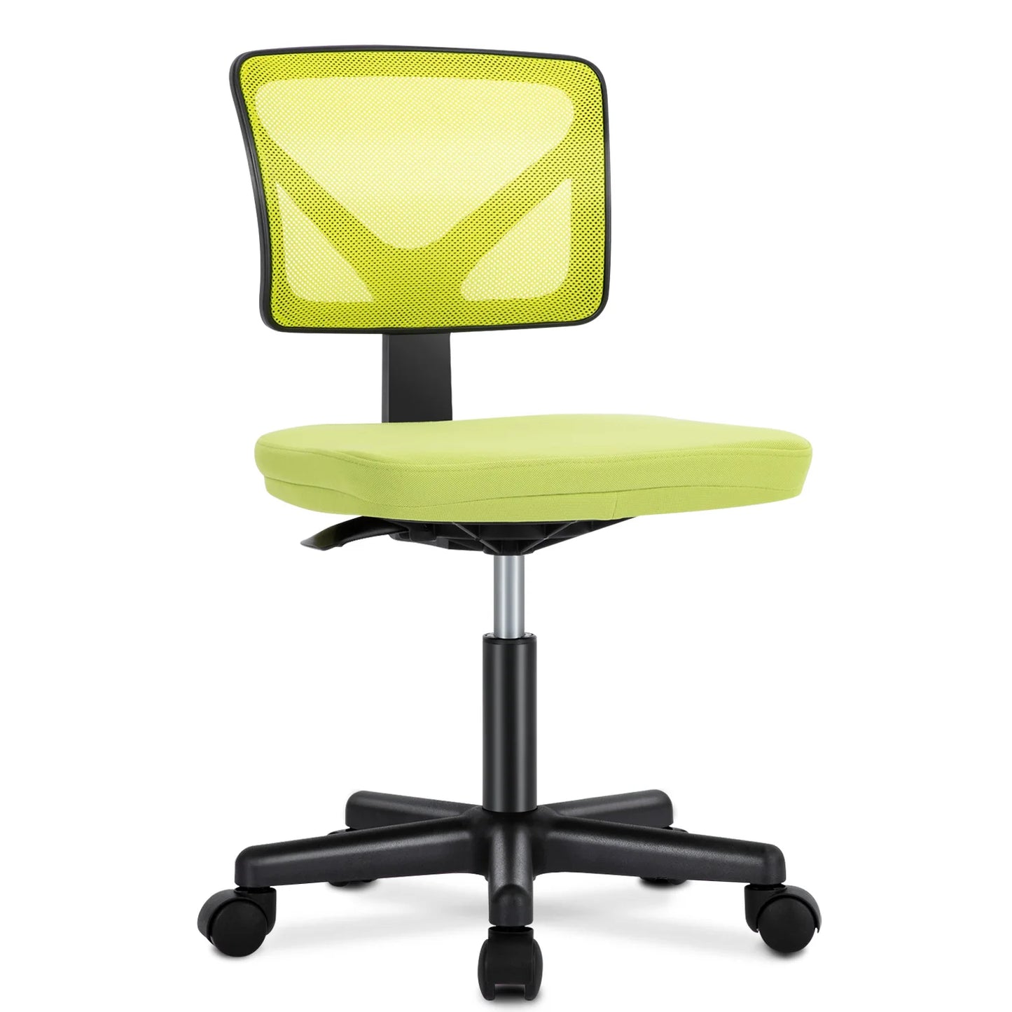 Mesh Armless Office Chair Lumbar Support Swivel