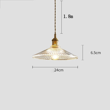 Nordic Retro Glass Flower Pendant Light