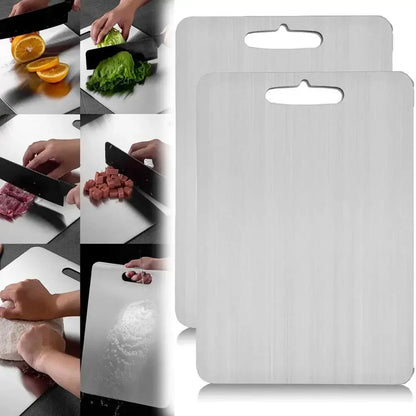 Titanium Stainless Steel Double Sided Cutting Board