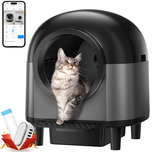Smart Automatic Cat Litter Box with App Control