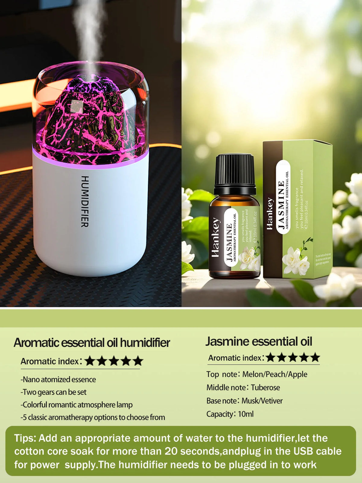 Volcanic Flame USB Essential Oil Diffuser