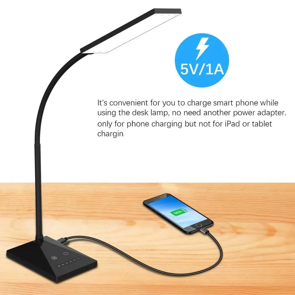 12W LED Desk Lamp Dimmable Touch Sensor
