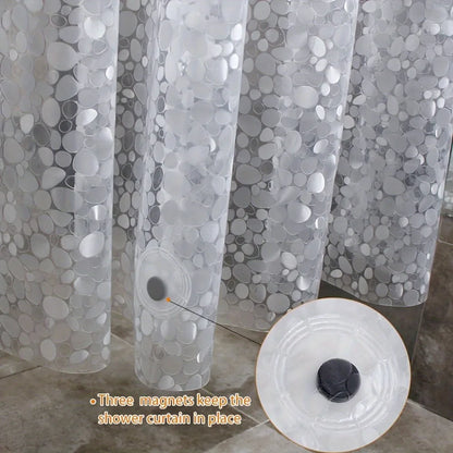 3D Pebble Pattern Heavy Duty Shower Liner