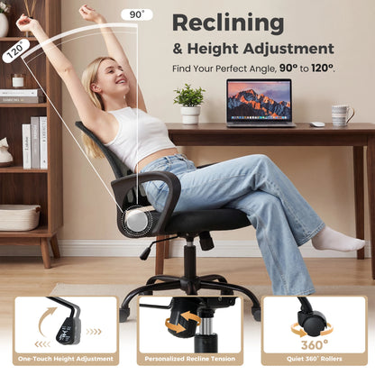 Ergonomic Mid Back Mesh Office Gaming Chair
