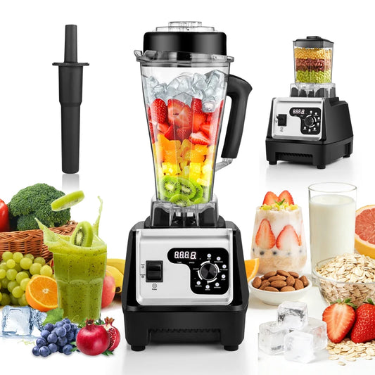 Powerful Dual-Container Countertop Blender & Food Processor