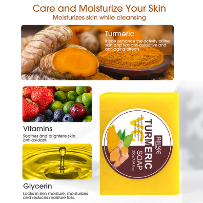 AILKE Natural Turmeric Exfoliating Soap Bar