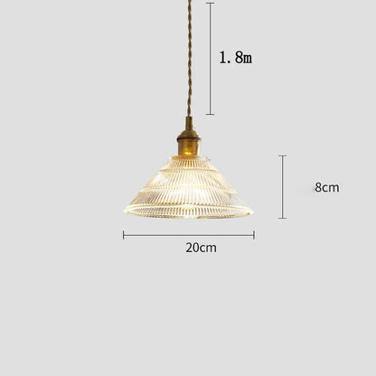 Nordic Retro Glass Flower Pendant Light