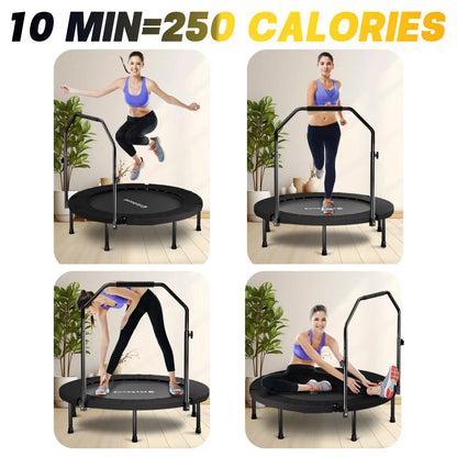 40" Foldable Mini Fitness Trampoline Rebounder