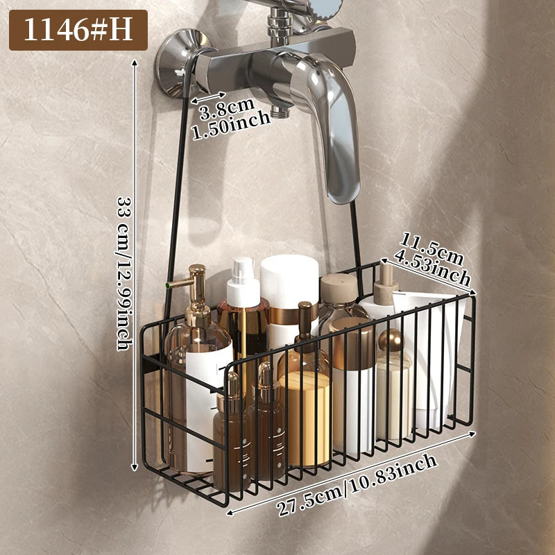 Hanging Showerhead Rack for Shampoo, Soap & Accessories