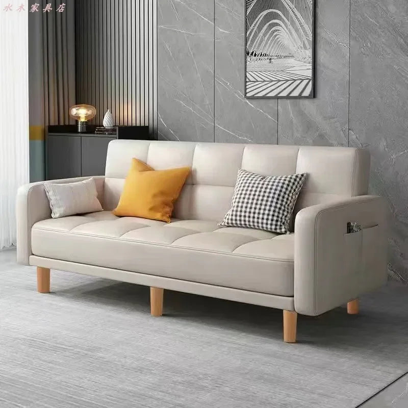 Modern Compact Folding Fabric Sofa Bed