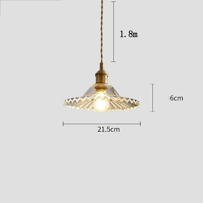 Nordic Retro Glass Flower Pendant Light