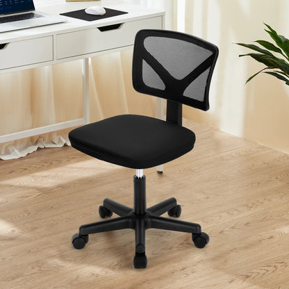 Mesh Armless Office Chair Lumbar Support Swivel