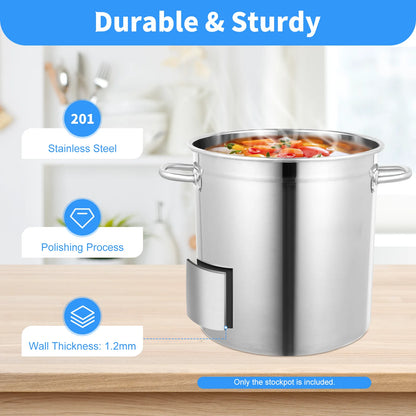 35L Stainless Steel Large Capacity Soup Pot