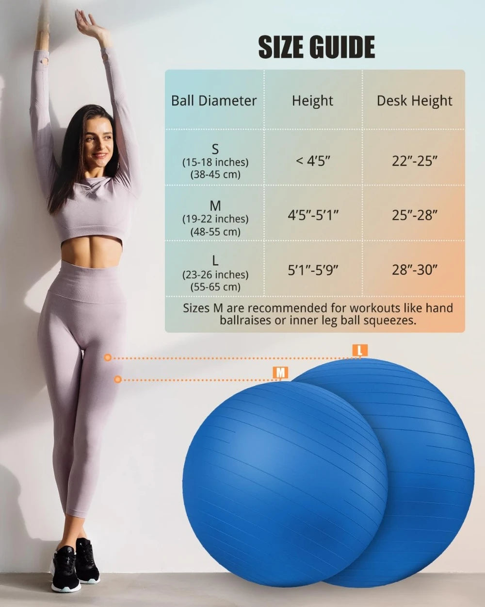Anti-Slip Yoga Ball Stability Balance Exercise Chair