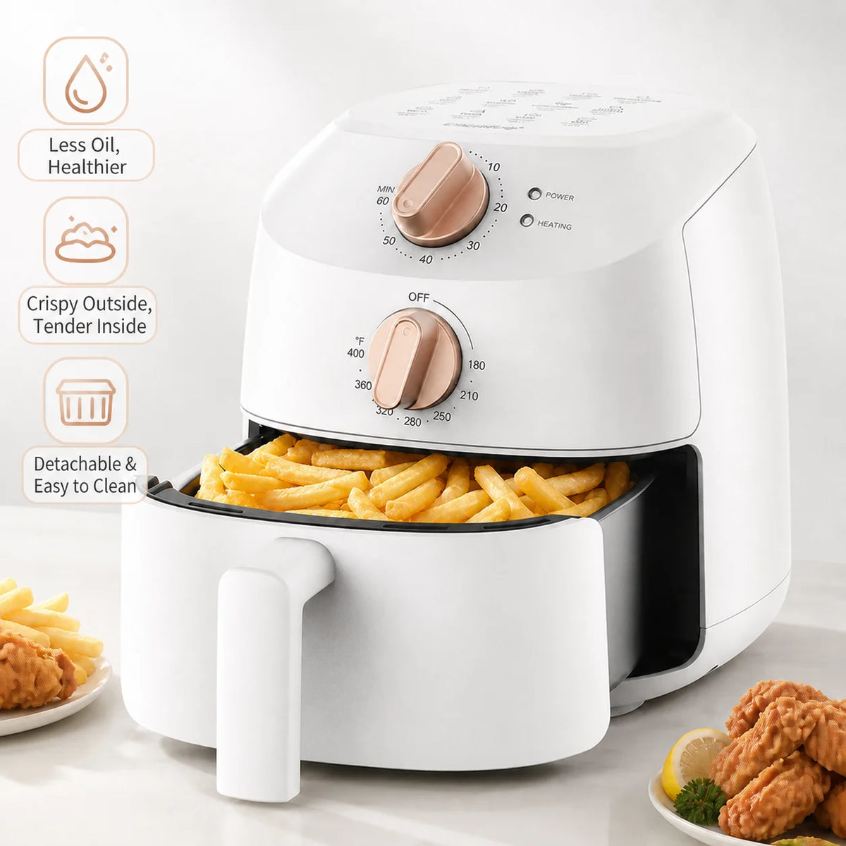 COMFEE' 2.1 Quart Compact Air Fryer with 12 Preset Options