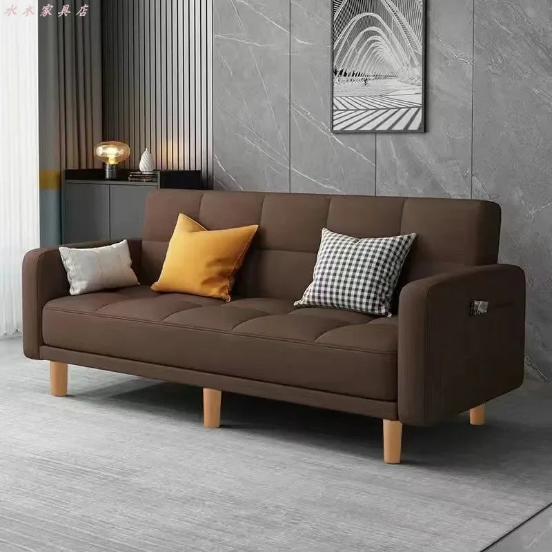 Modern Compact Folding Fabric Sofa Bed