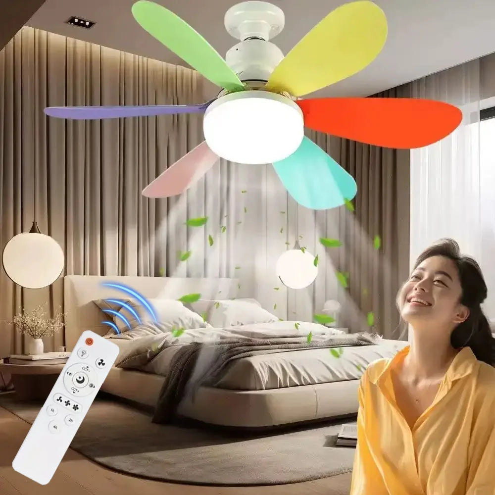 Smart LED Ceiling Fan Light with Remote