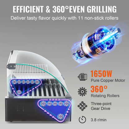 Commercial Hot Dog Roller Grill Machine Electric