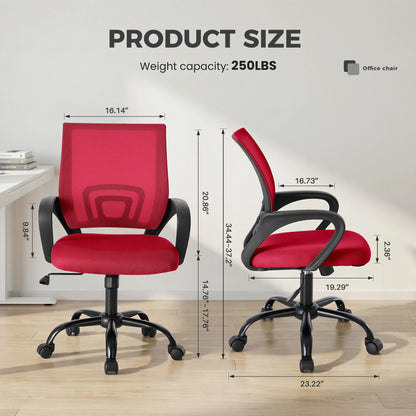 Ergonomic Mid Back Mesh Office Gaming Chair