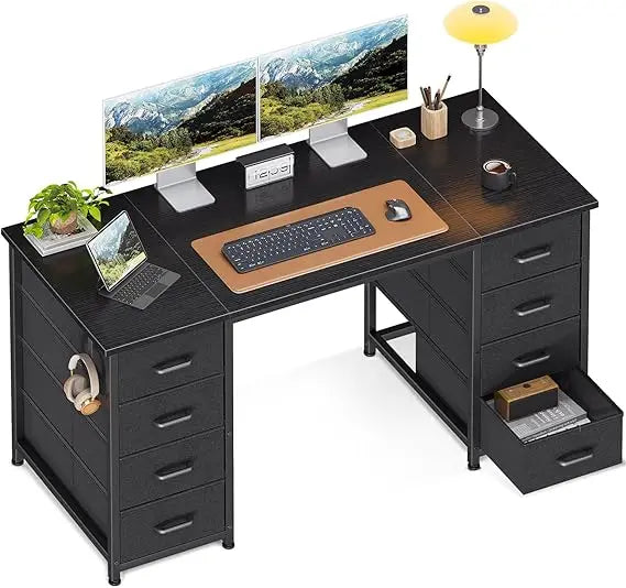 48" Computer Desk 8-Drawer Storage