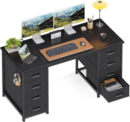 48" Computer Desk 8-Drawer Storage