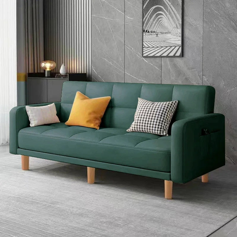 Modern Compact Folding Fabric Sofa Bed