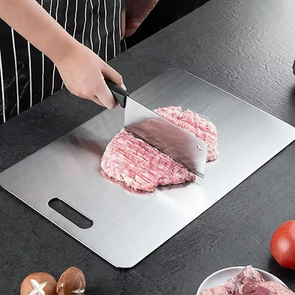 Titanium Stainless Steel Double Sided Cutting Board