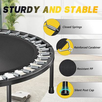 40" Foldable Mini Fitness Trampoline Rebounder