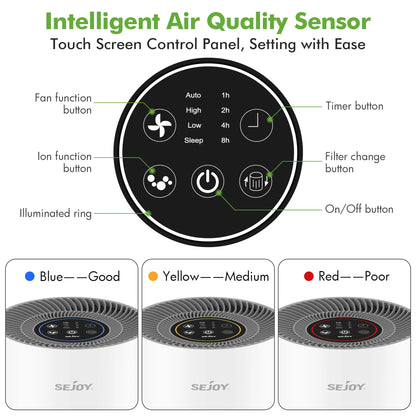 True HEPA Air Purifier with Ionizer