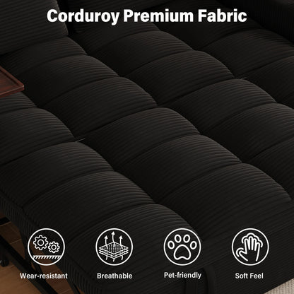 Convertible Sofa Bed Swivel Side Table