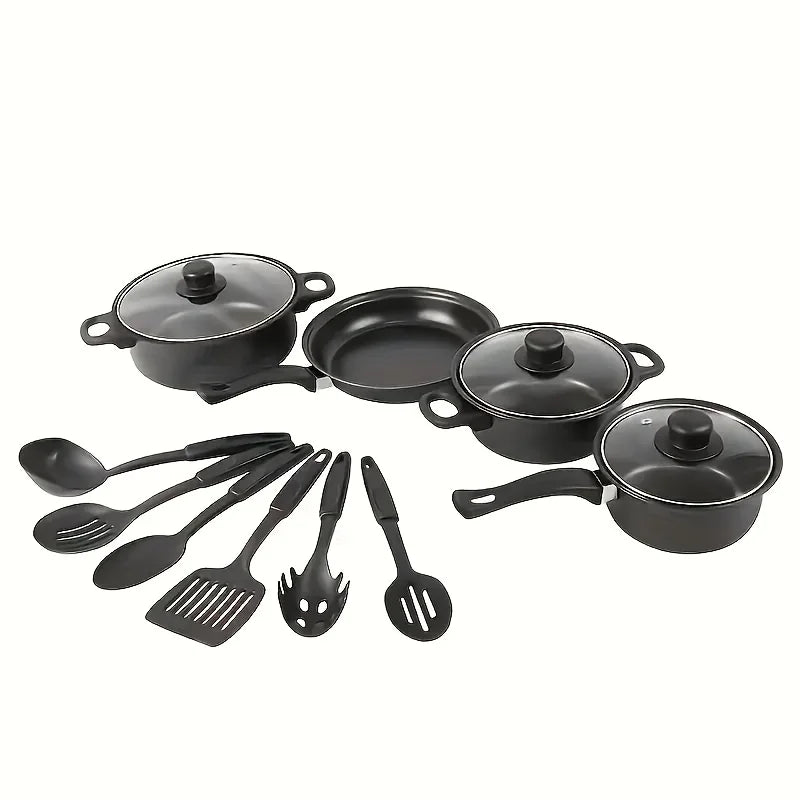 13-Piece Nonstick Induction Cookware Set with Utensils