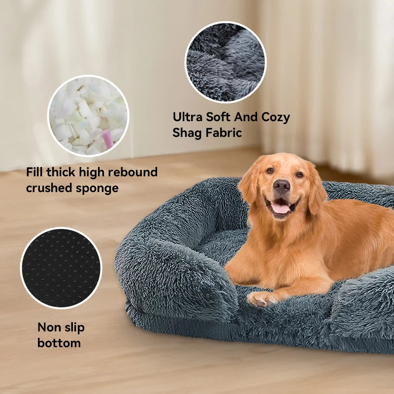 Orthopedic Dog Bed Large Dogs Plush Washable
