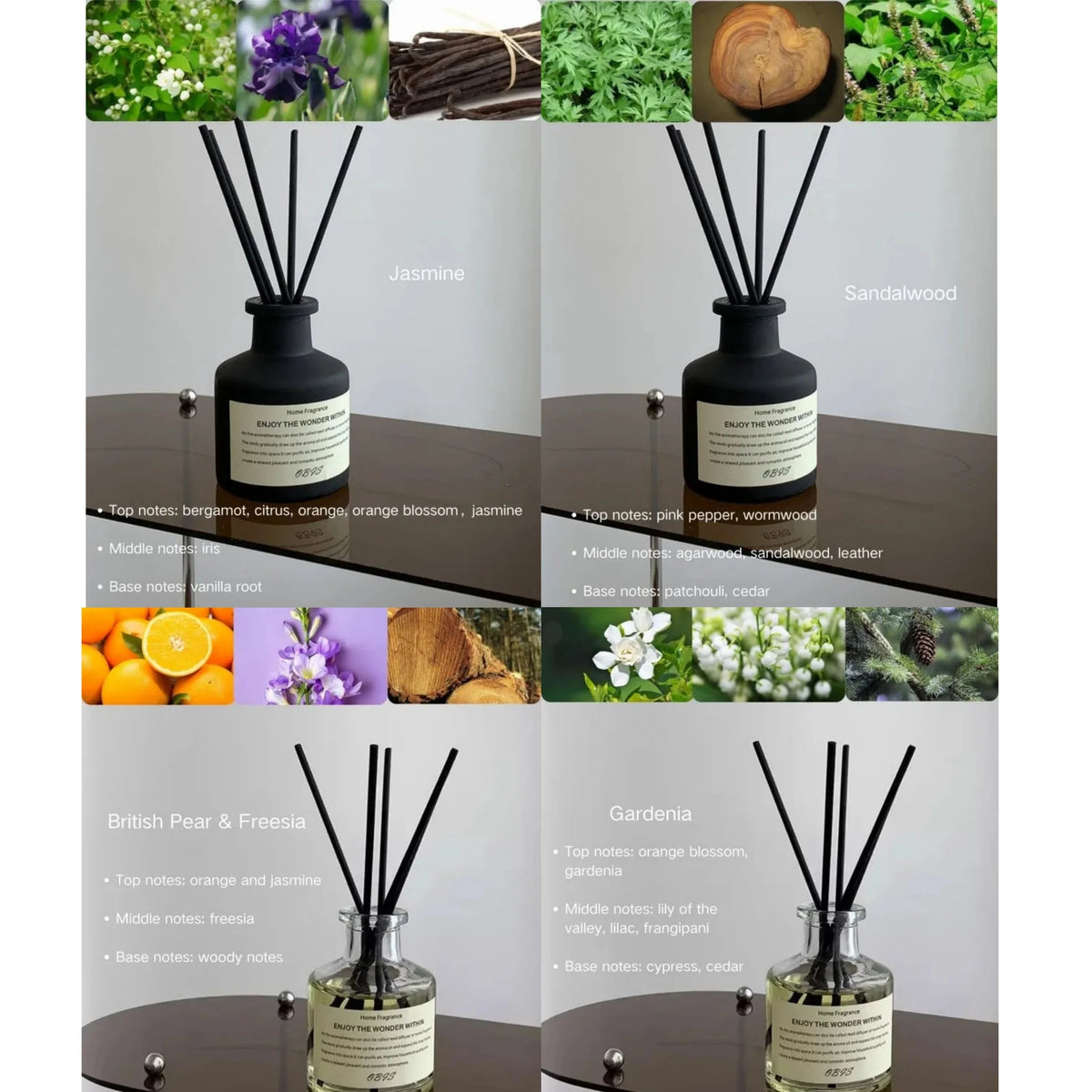 Freesia Jasmine Reed Diffuser Oil Set