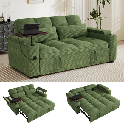 Convertible Sofa Bed Swivel Side Table