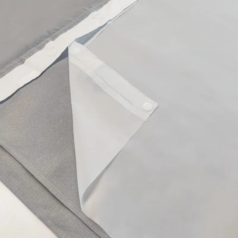 Snap-In Waterproof Frost Shower Curtain Liner