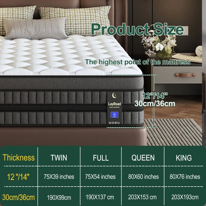Cooling Gel Memory Foam Hybrid Mattress