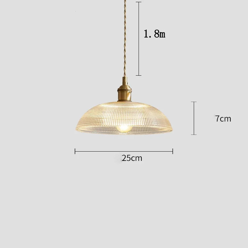 Nordic Retro Glass Flower Pendant Light