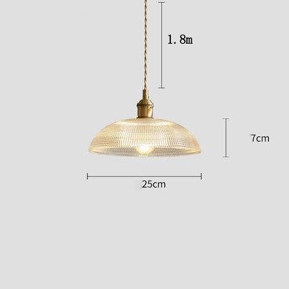 Nordic Retro Glass Flower Pendant Light