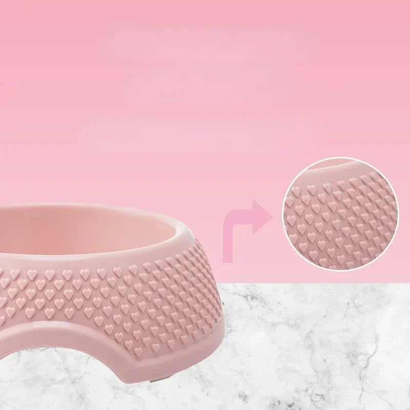 Stainless Steel Dog Feeding Bowl with Heart