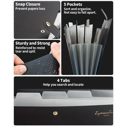 Expandable File Folder Letter Size Portable Organizer