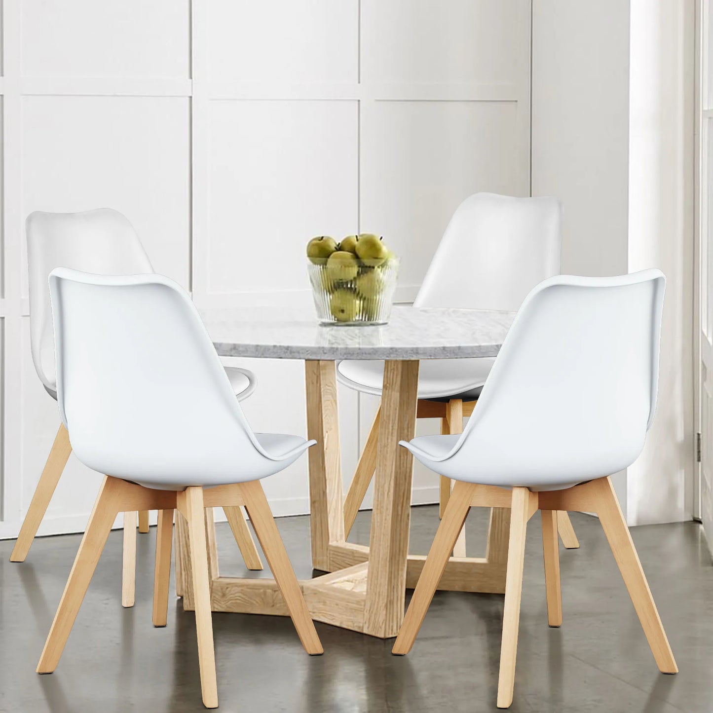 Modern PU Leather Dining Chairs Set of 4