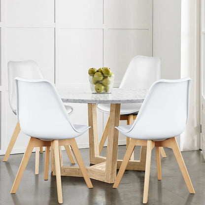 Modern PU Leather Dining Chairs Set of 4