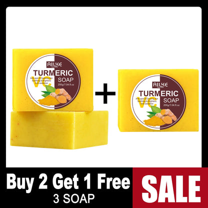 AILKE Natural Turmeric Exfoliating Soap Bar