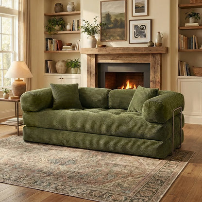 4-in-1 Queen Corduroy Futon Sofa Bed